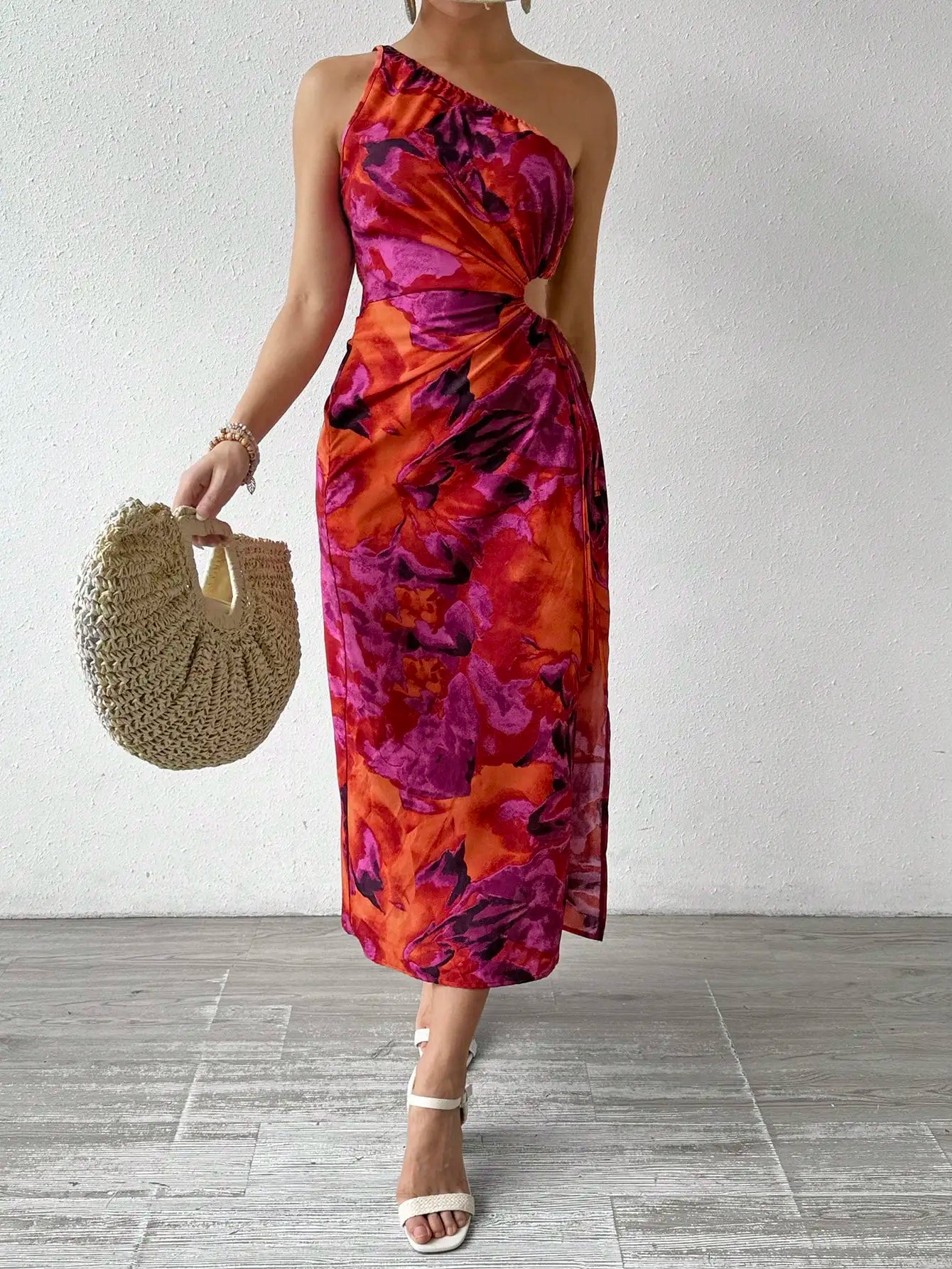 Sandra | Robe Serrée avec Nœud à Une Épaule