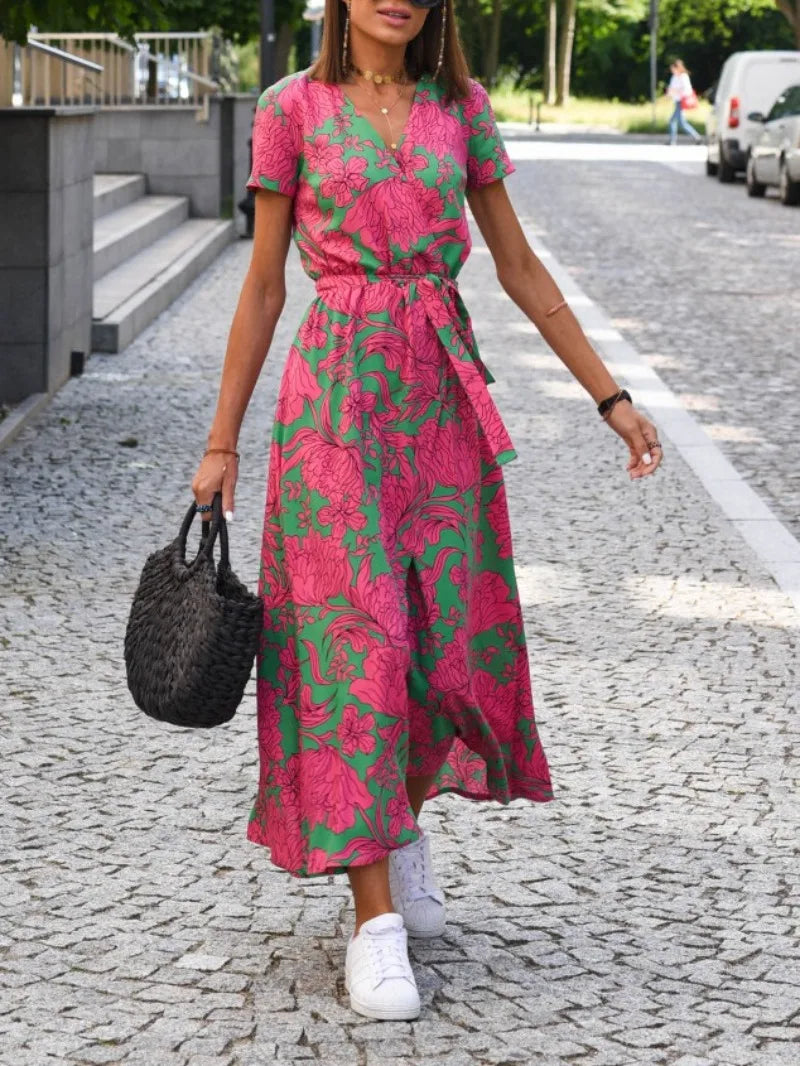 Tina | Robe Fleurie Enveloppante