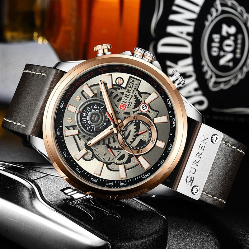 Montre Calendrier Quartz Multifonction