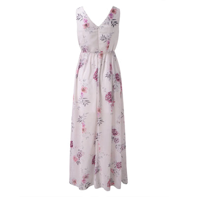 Blanca | Robe Maxi Florale Élégante avec Haute Fente