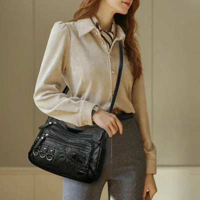 Olivia™ Vintage Charm | Sac à Fermeture Éclair Souple