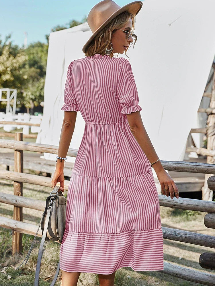 Bernice | Robe Classique Rayée