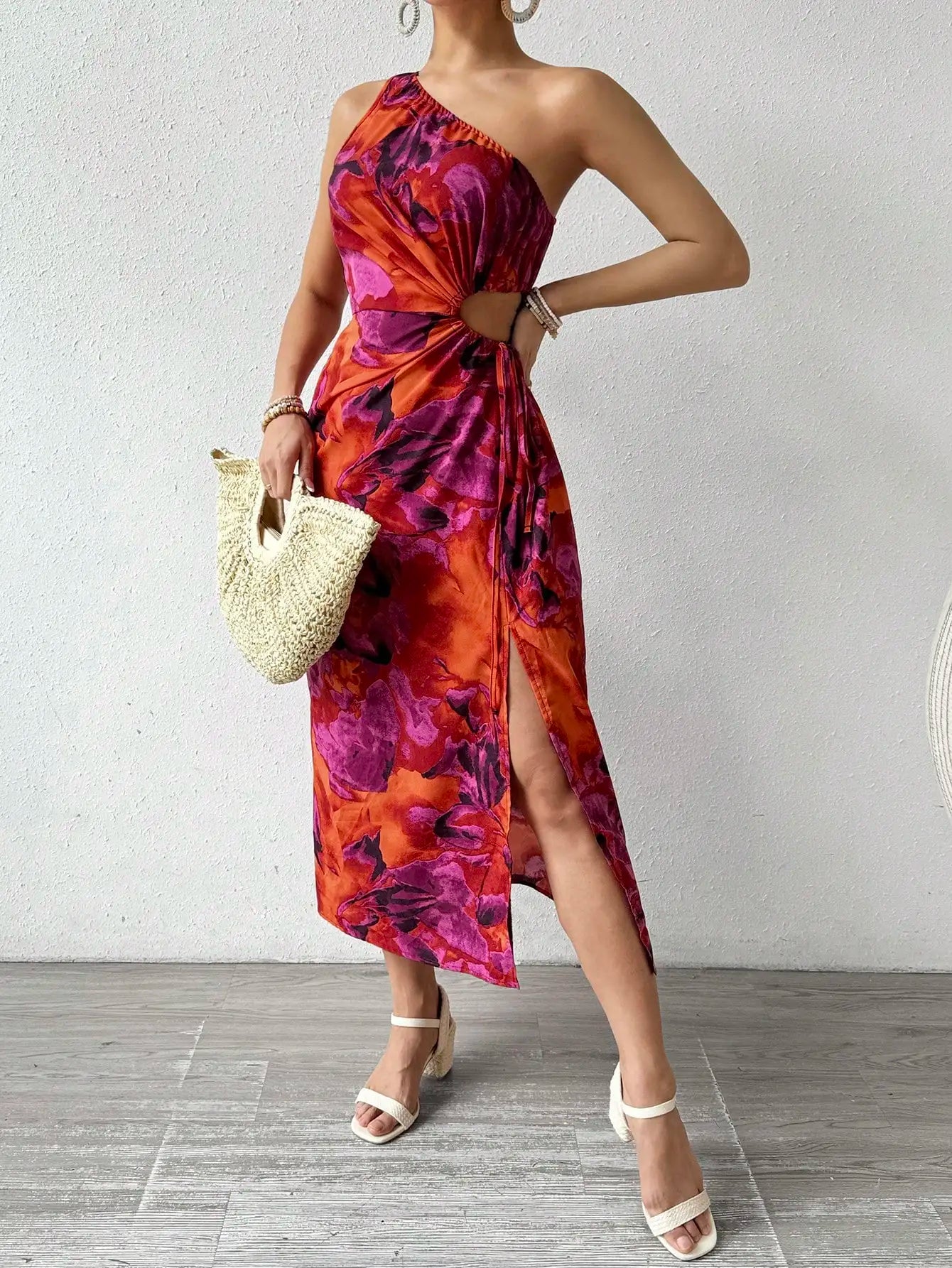 Sandra | Robe Serrée avec Nœud à Une Épaule