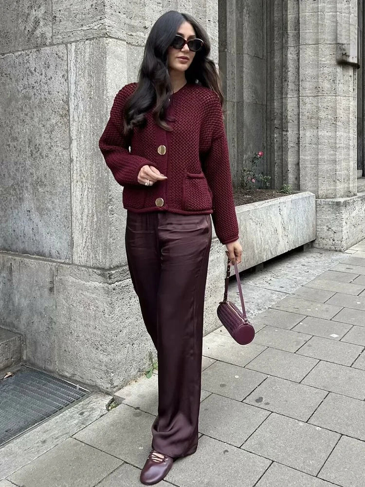 Roxane - Cardigan tendance avec boutons dorés