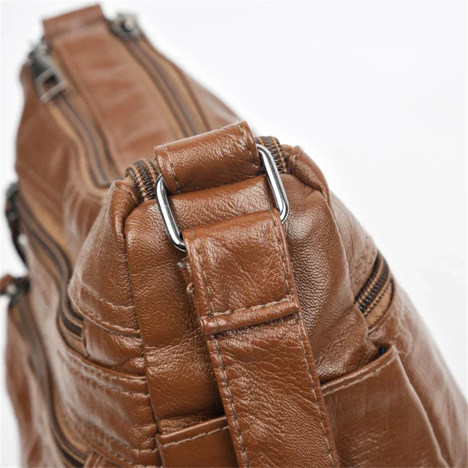 Olivia™ Vintage Charm | Sac à Fermeture Éclair Souple