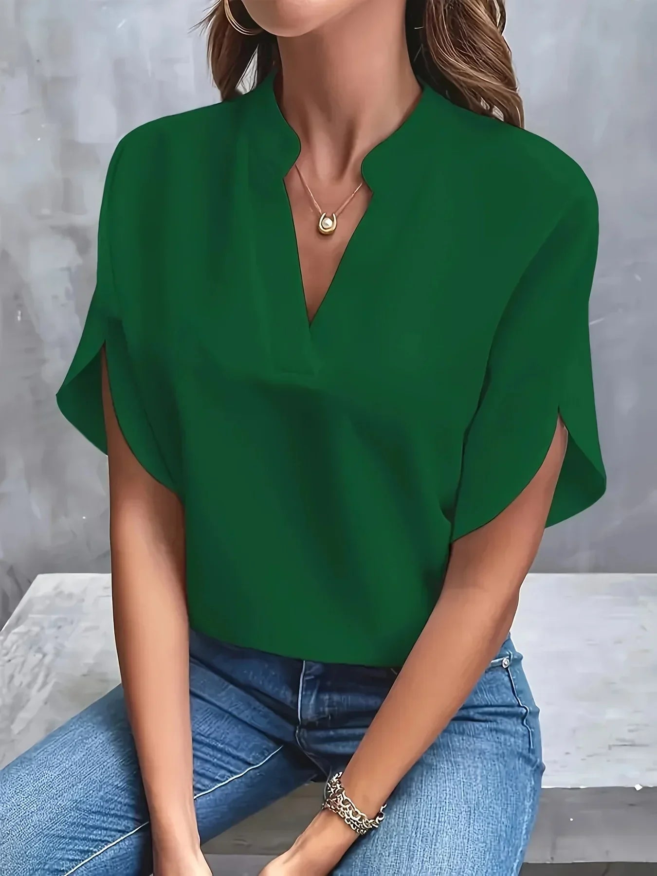 Thalia™ | Blouse Sophistiquée au Design Sur Mesure