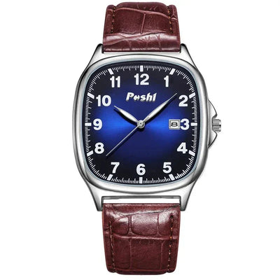 Montre à Quartz avec Bracelet en Cuir de Mode