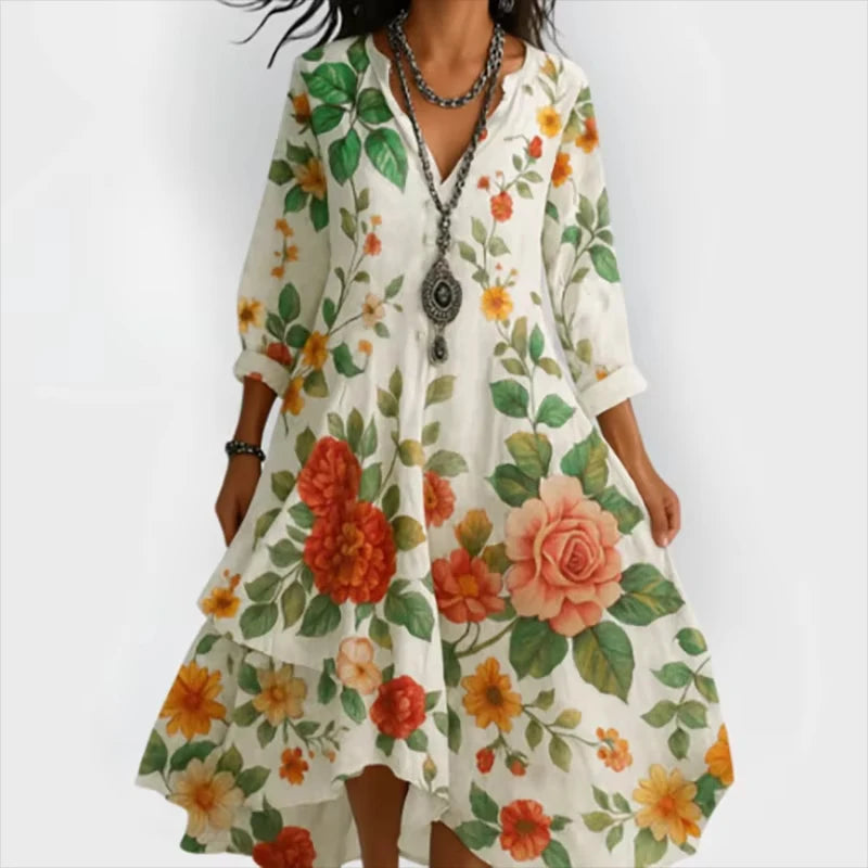 Marina | Robe Midi Fleurie