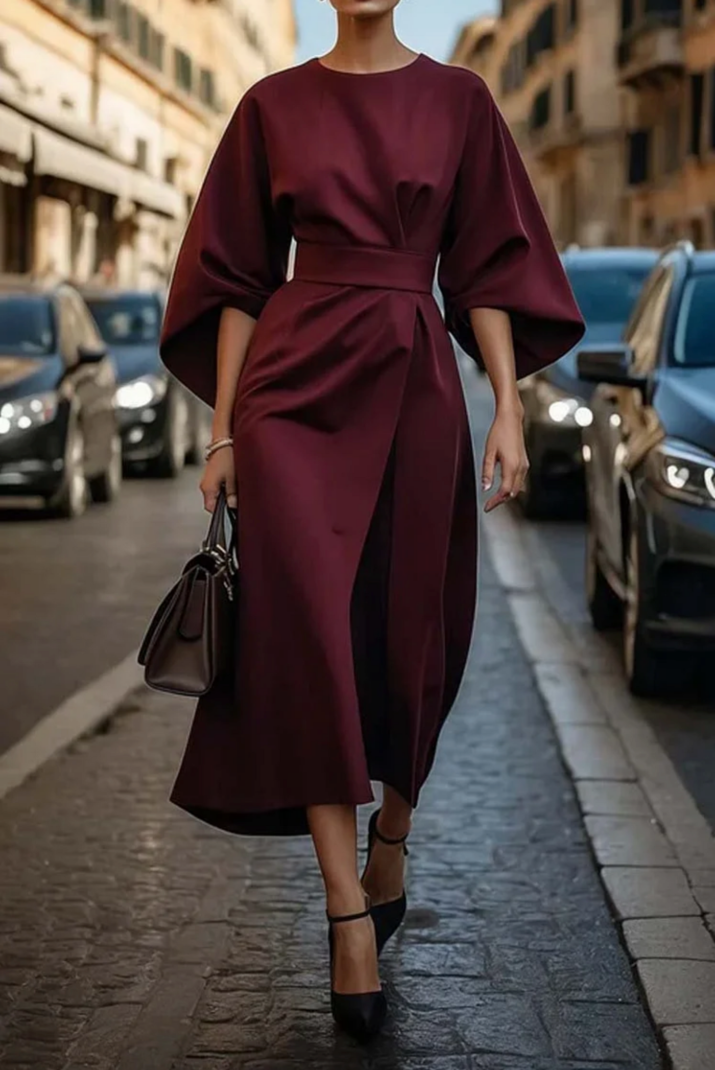Louise™ | Robe de Soirée Maxi avec Ceinture