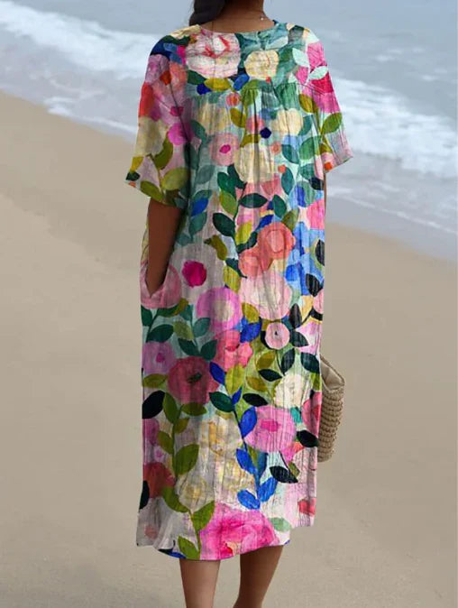 Adelmira - Robe d'été florale colorée
