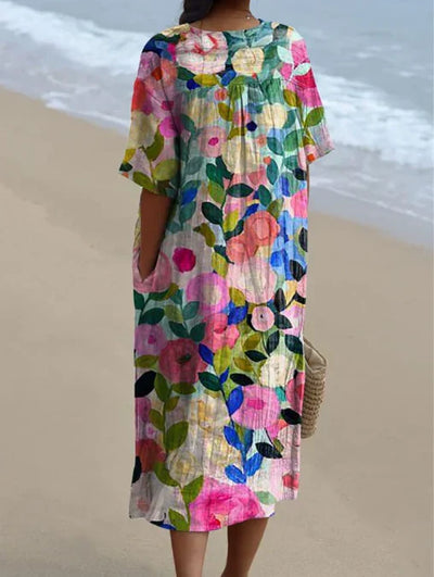 Adelmira - Robe d'été florale colorée