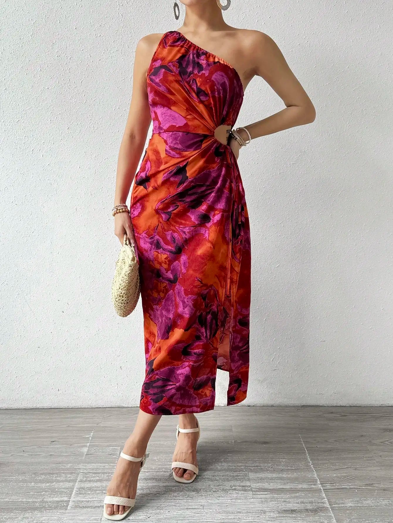Sandra | Robe Serrée avec Nœud à Une Épaule