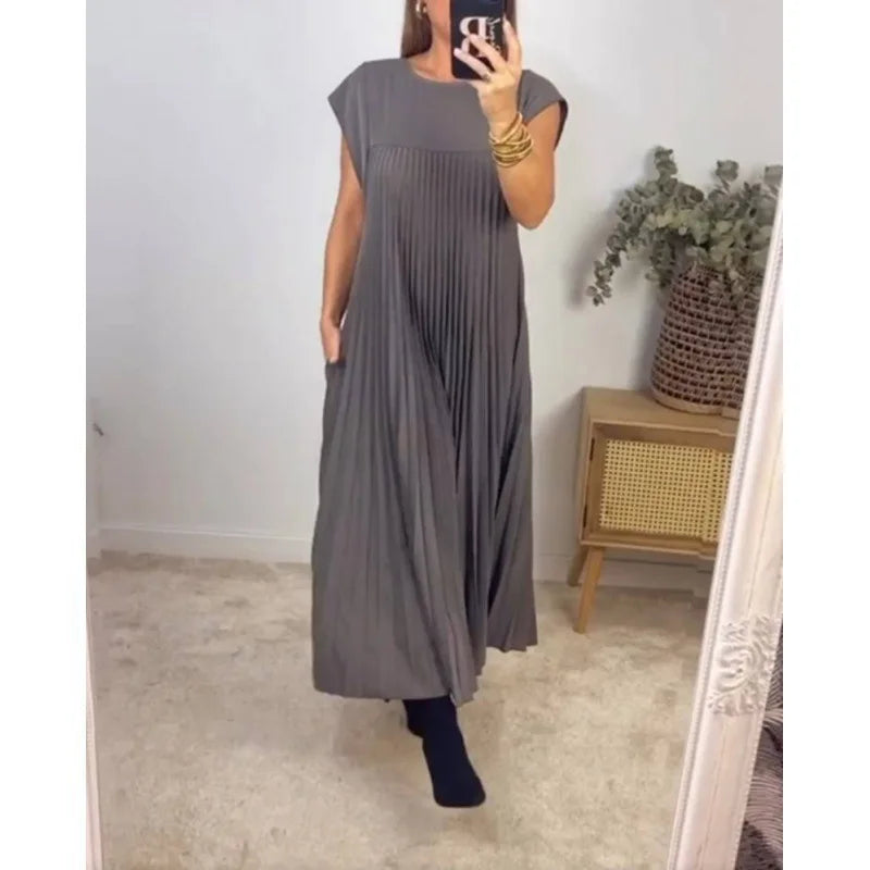 Tamara | Robe Maxi Plissée Élégante