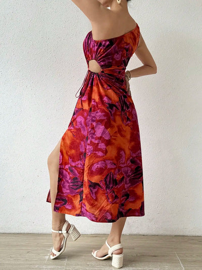 Sandra | Robe Serrée avec Nœud à Une Épaule