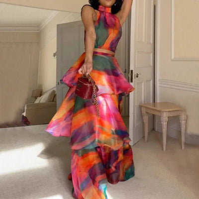 Lessy | Ensemble de Deux Pièces Floral Stylé