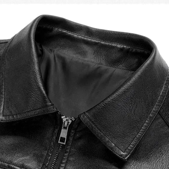 Veste en cuir naturel