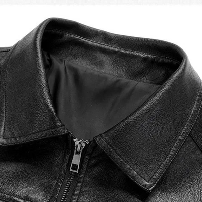 Veste en cuir naturel