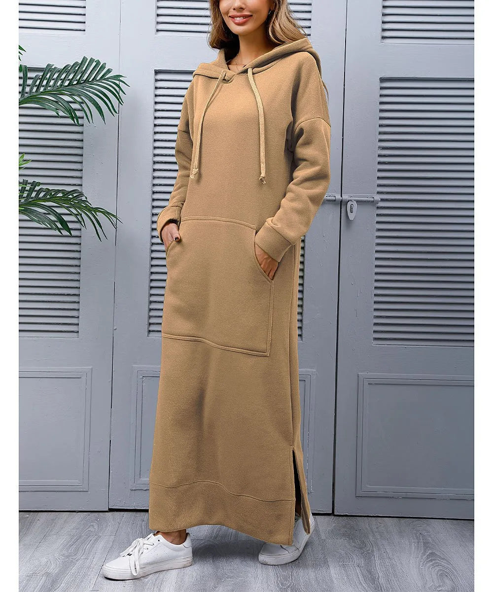 Ciska™ - Robe Élégante avec Capuche et Manches Longues