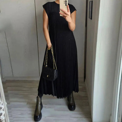 Tamara | Robe Maxi Plissée Élégante