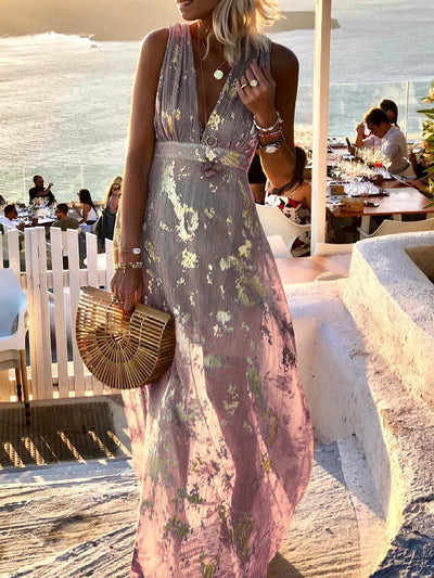 Amy | Élégant Robe Maxi Florale