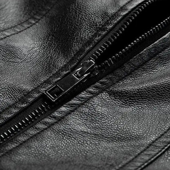 Veste en cuir naturel