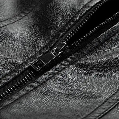 Veste en cuir naturel