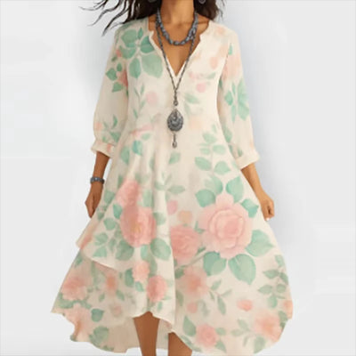Marina | Robe Midi Fleurie