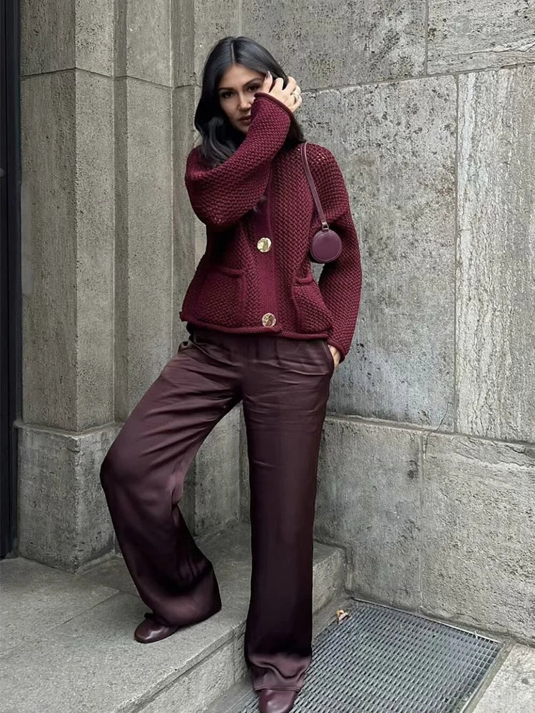 Roxane - Cardigan tendance avec boutons dorés