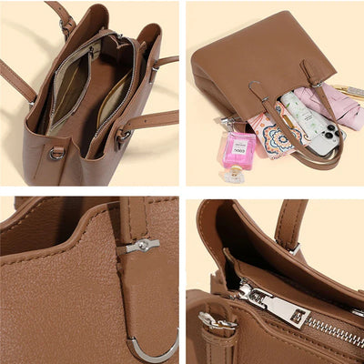 Aria™ - Sac à Bandoulière en Cuir de Vache Véritable à 3 Couches