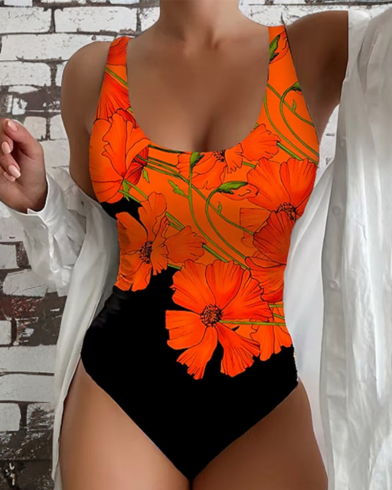 Lucy - Élégant Maillot de Bain Une Pièce avec Motif Floral