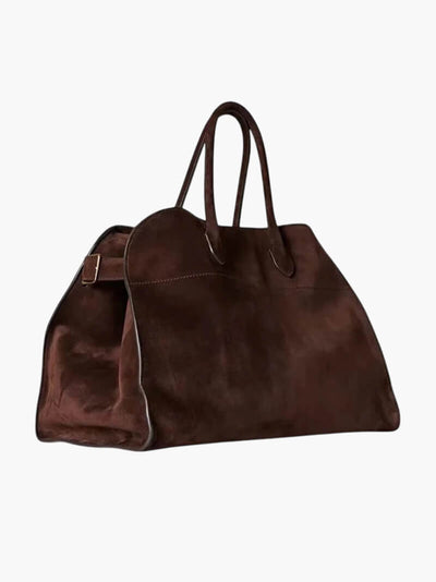 Nicole - Sac à main en cuir velours végétalien