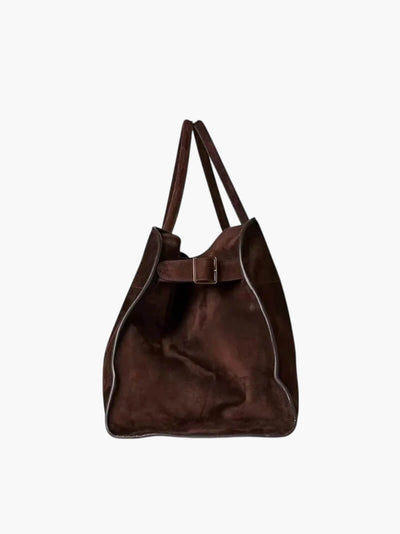 Nicole - Sac à main en cuir velours végétalien