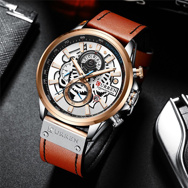 Montre Calendrier Quartz Multifonction