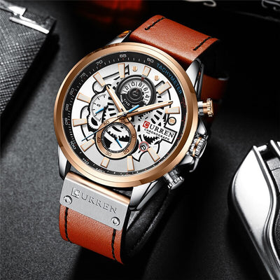 Montre Calendrier Quartz Multifonction