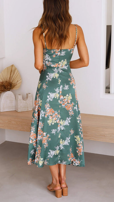 ROBE FLOREALE EN SATIN