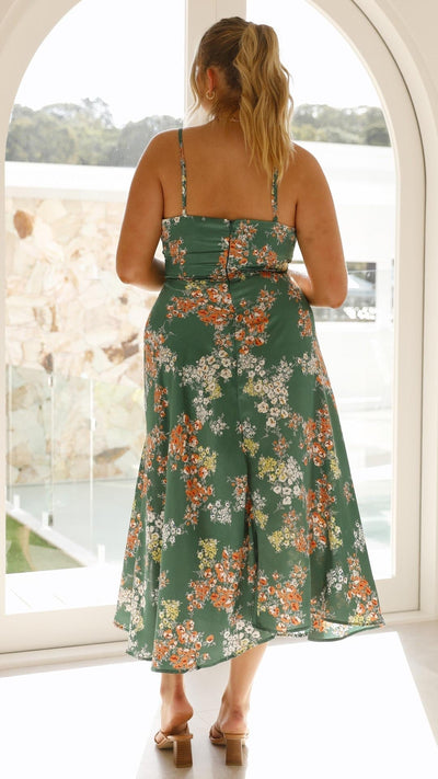 ROBE FLOREALE EN SATIN