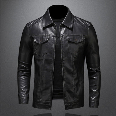 Laurens - Blouson en cuir avec poches pratiques