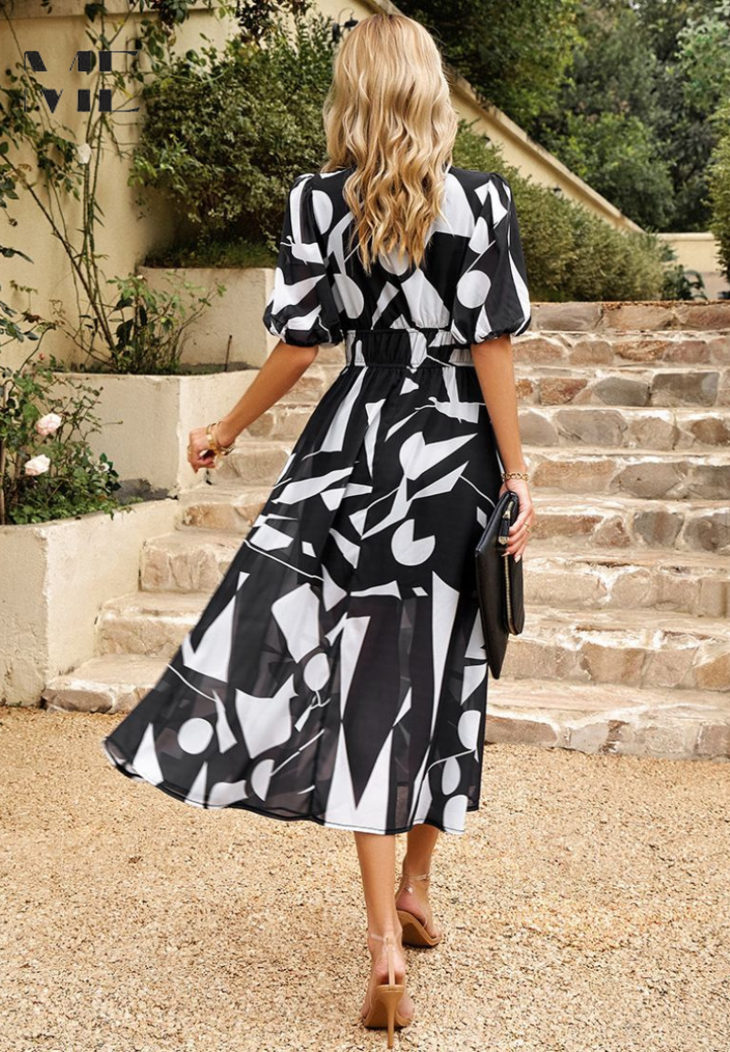 Danielle | Robe Midi Luxe Intemporelle (Quasi épuisé)