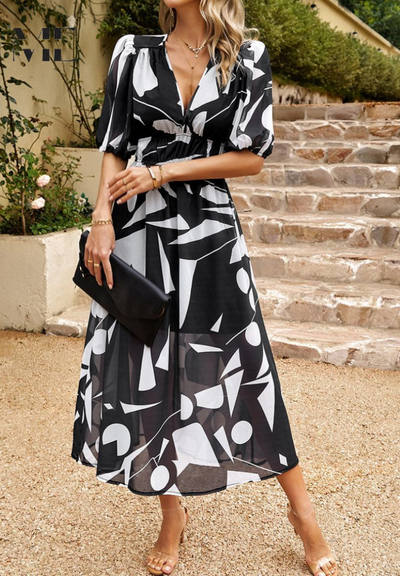 Danielle | Robe Midi Luxe Intemporelle (Quasi épuisé)