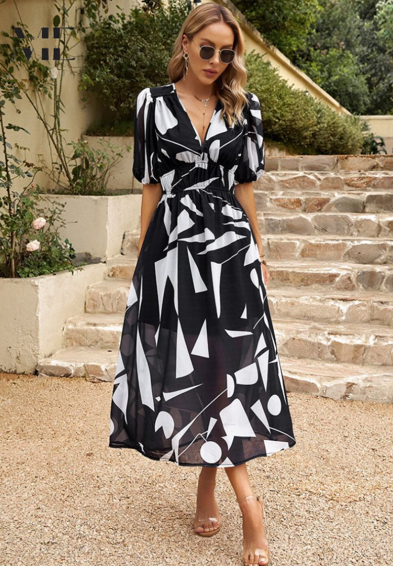 Danielle | Robe Midi Luxe Intemporelle (Quasi épuisé)