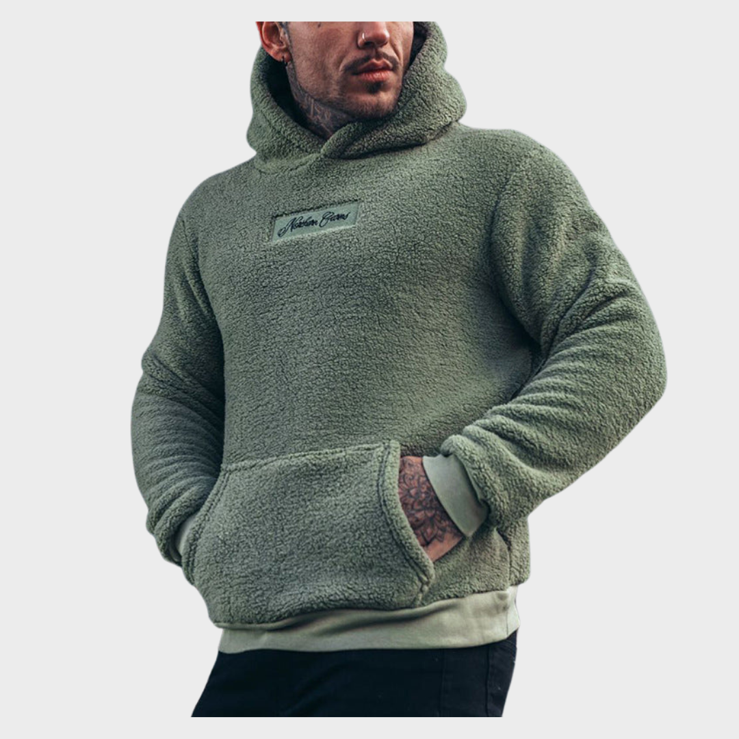 Roger - Sweat à capuche en peluche pour hommes