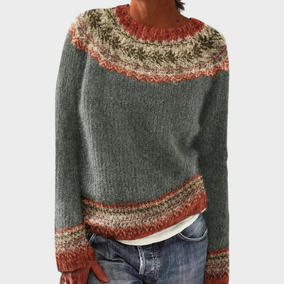 Céleste | Pull Islandais Élégant