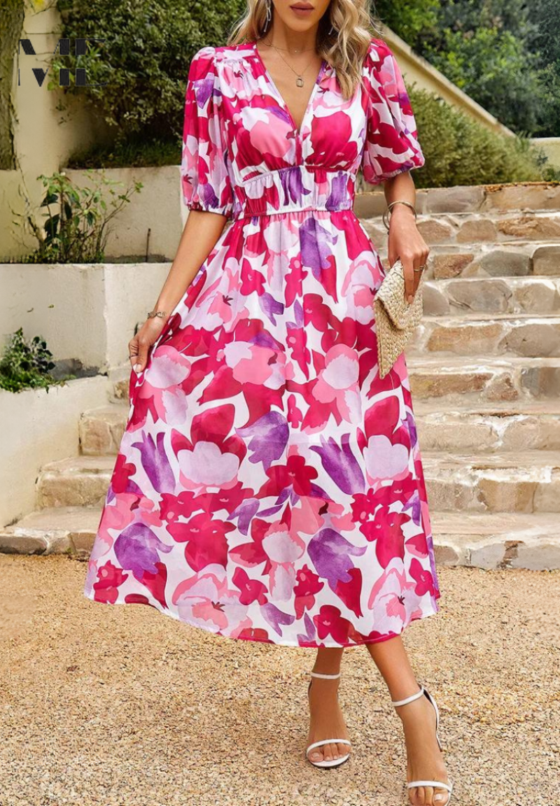Danielle | Robe Midi Luxe Intemporelle (Quasi épuisé)
