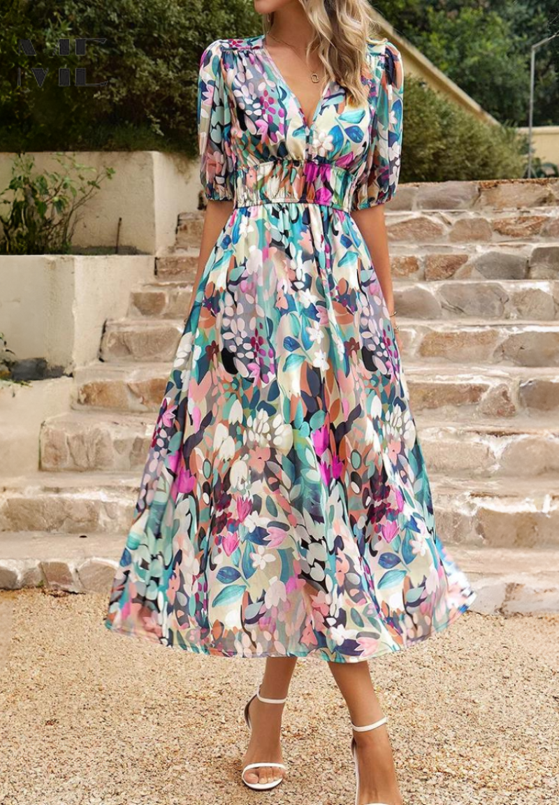 Danielle | Robe Midi Luxe Intemporelle (Quasi épuisé)