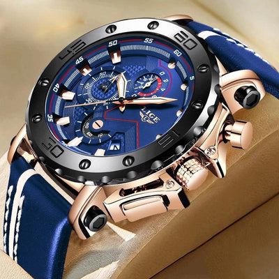 Montre de Luxe Militaire en Acier Quartz