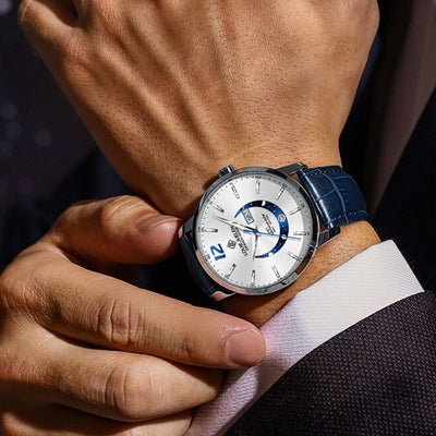 Montre élégante à phase de lune lumineuse