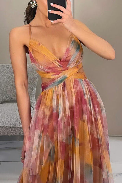 Arabel - Magnifique maxivestido avec imprimé floral