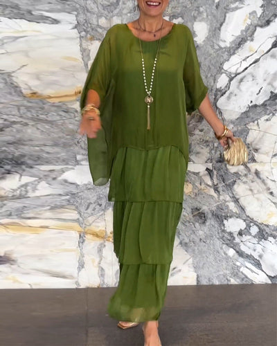 Morgan™ | Robe Maxi Verte en Couches