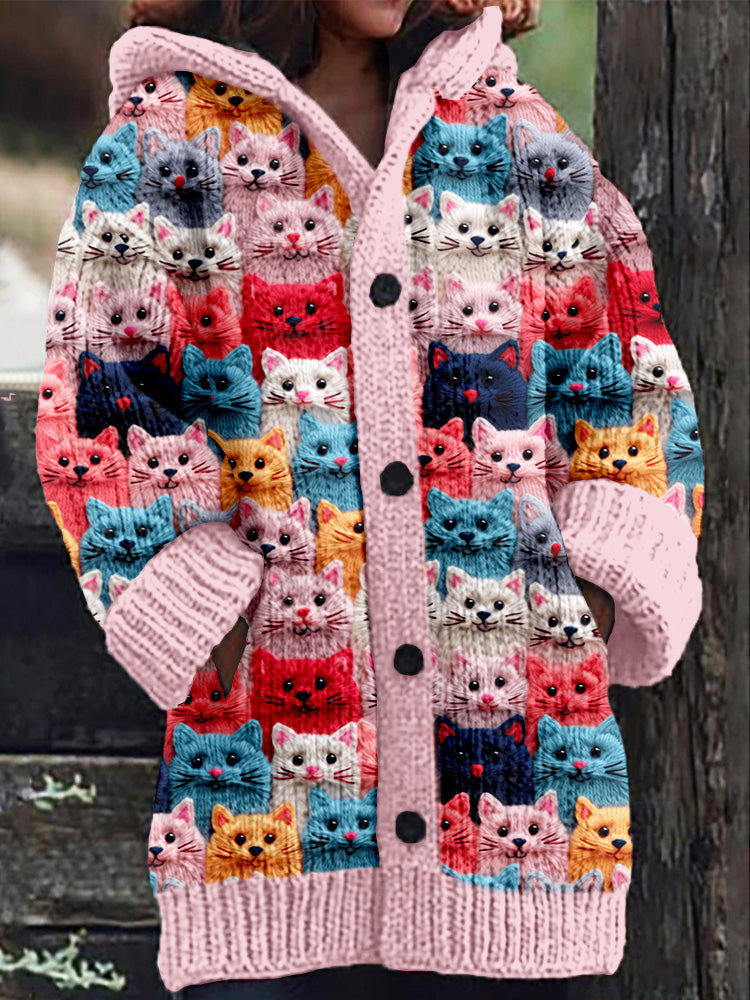 Cécile - Sweat à capuche 100 Happy Cats