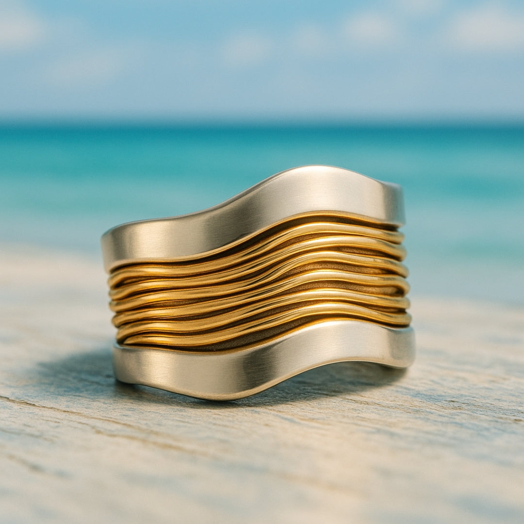 Bague en Fils Dorés Argentés